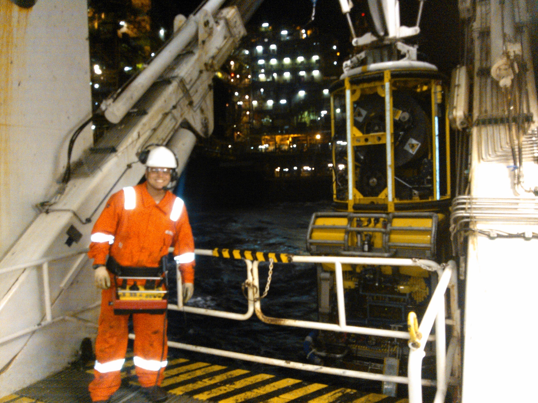 Marcelo Gaspar em operação offshore